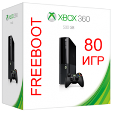 Xbox 360 E 500 Gb + 60-80 игр